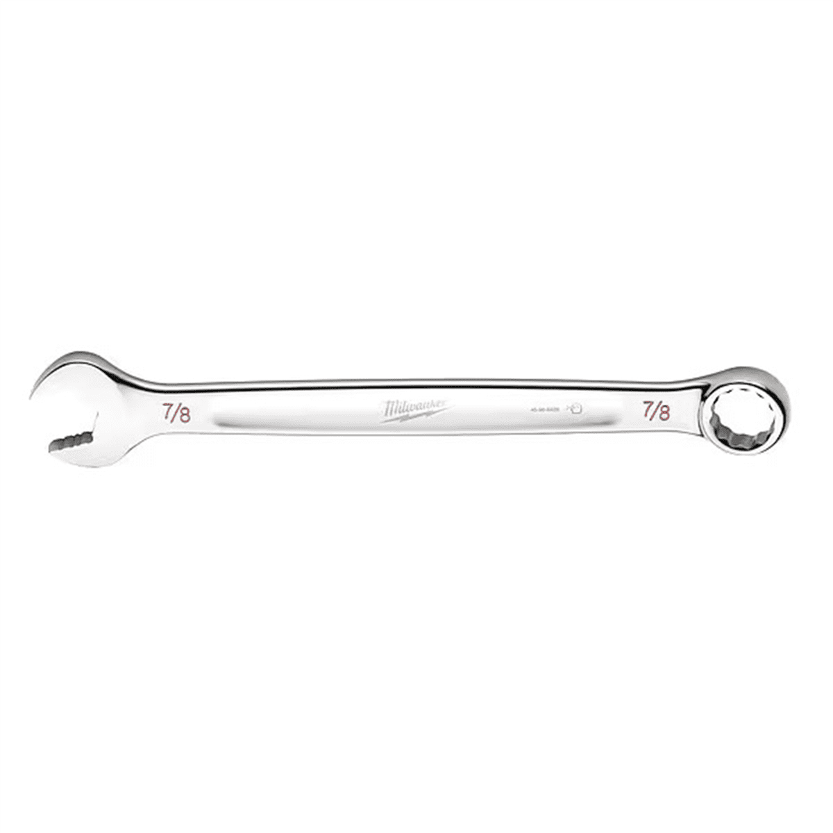 Milwaukee Tool 7/8 SAE Combination Wrench, 12-Point, Steel, Chrome, Ergonomic, I-Beam Handle