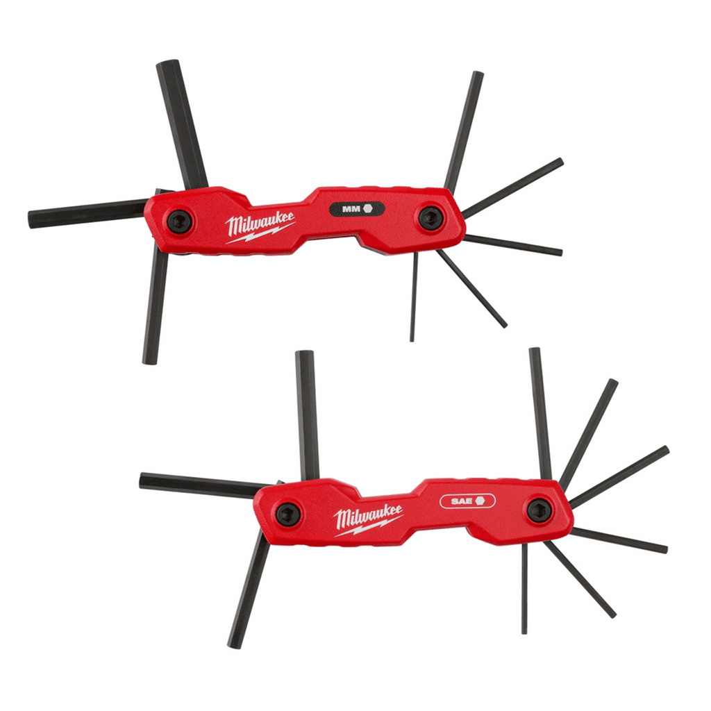 Milwaukee Tool 2PC 17-Key Folding Hex Key Sets - SAE/Metric