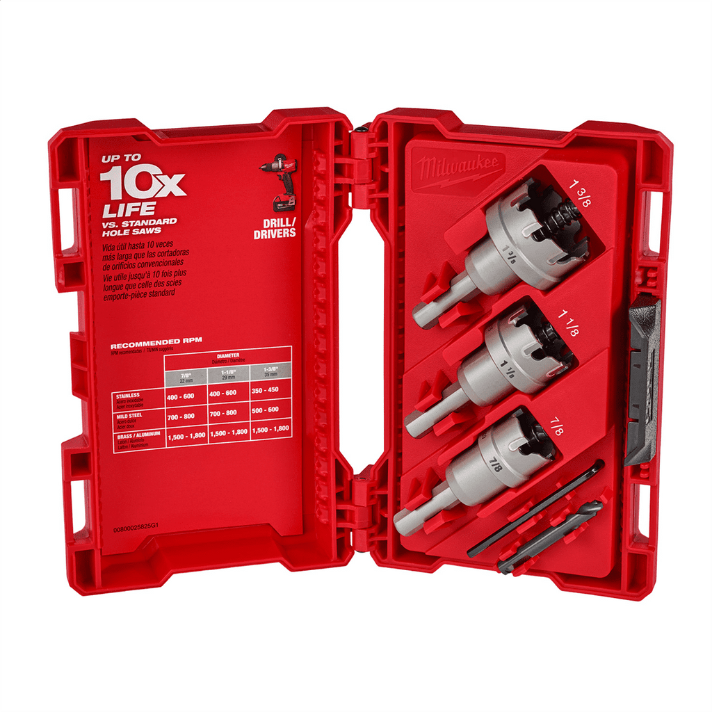 Milwaukee 49-22-8610 One-Piece Carbide Hole Cutter 4-Piece Set