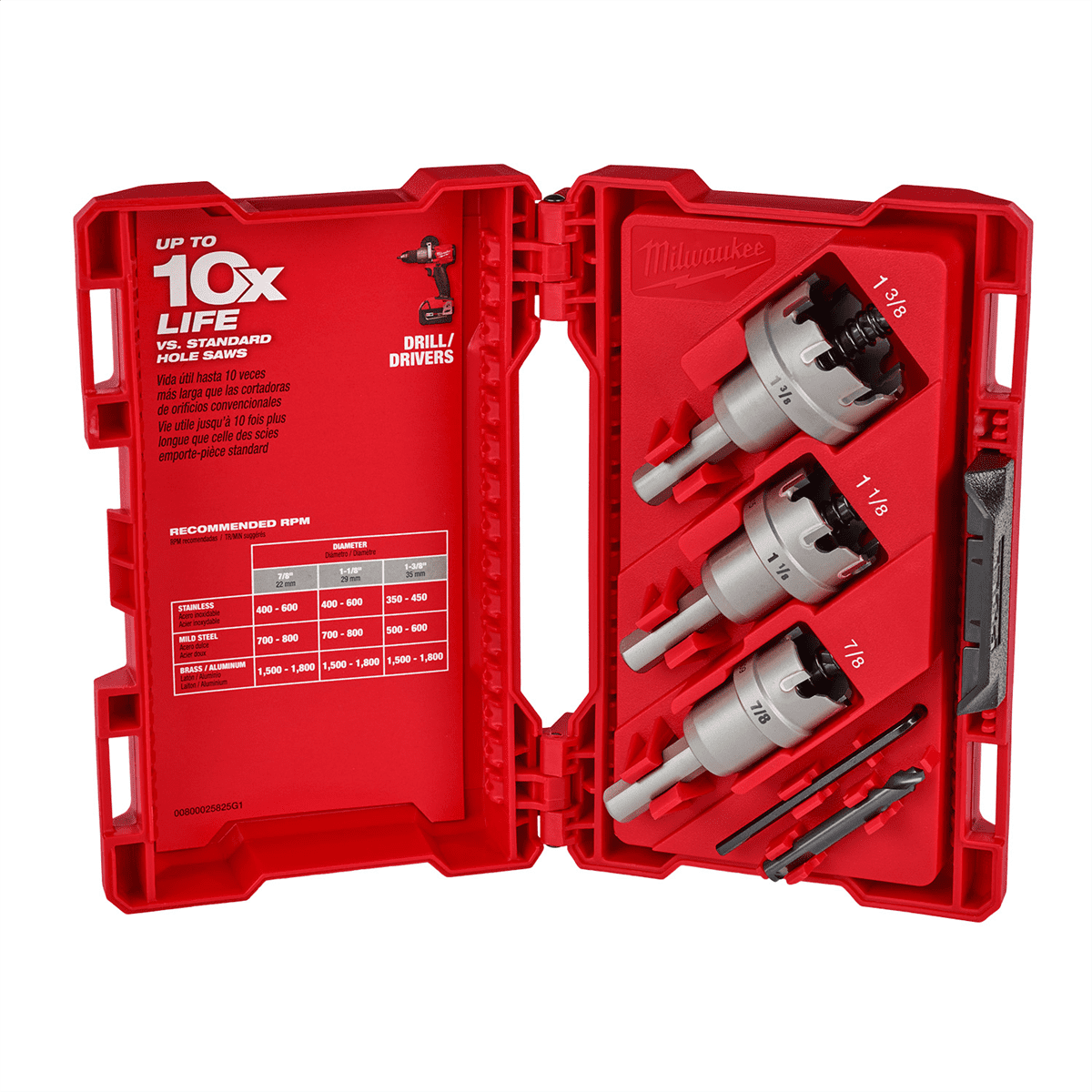 Milwaukee 49-22-8610 One-Piece Carbide Hole Cutter 4-Piece Set