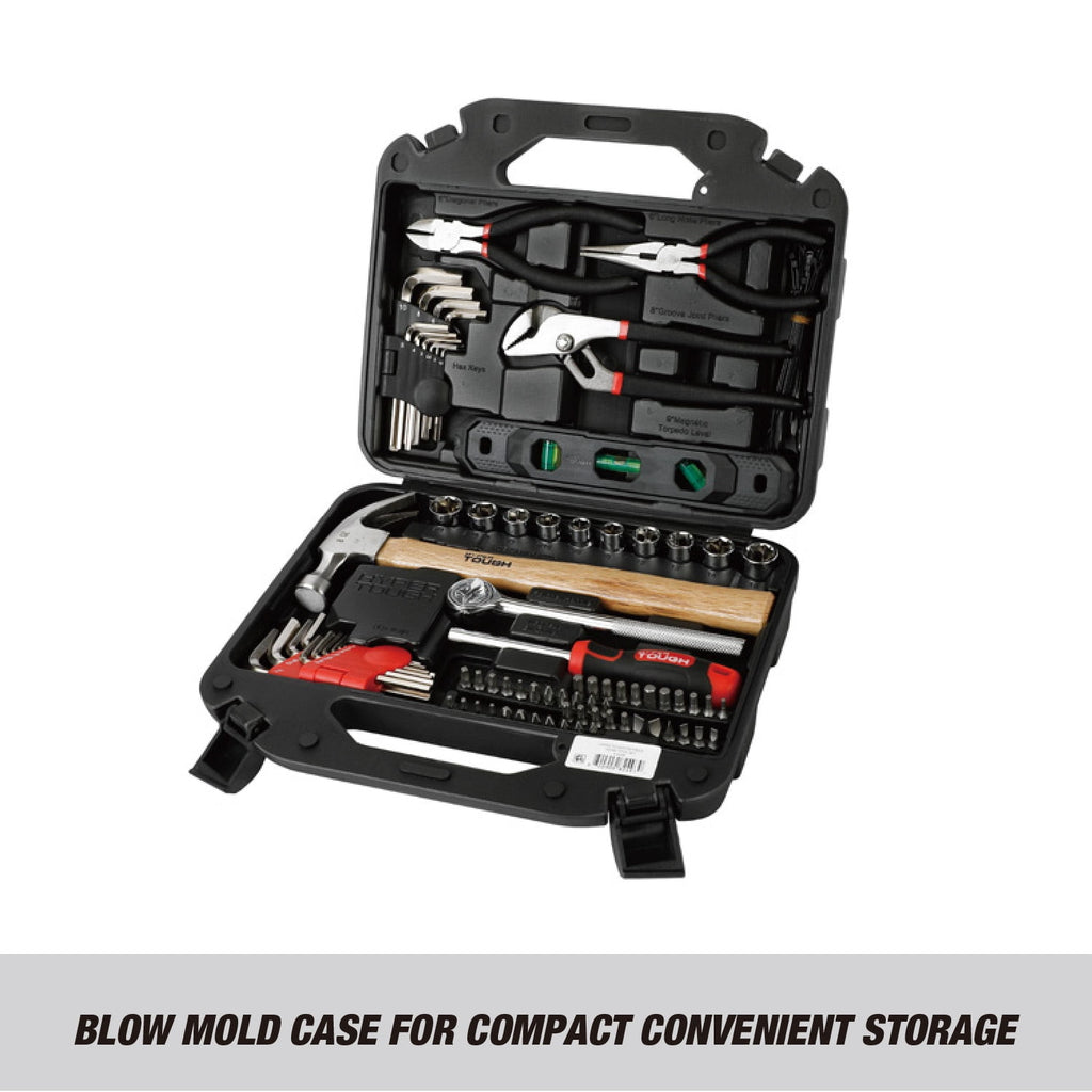 Hyper Tough 110-Piece Home Project Tool Set with Storage Case
