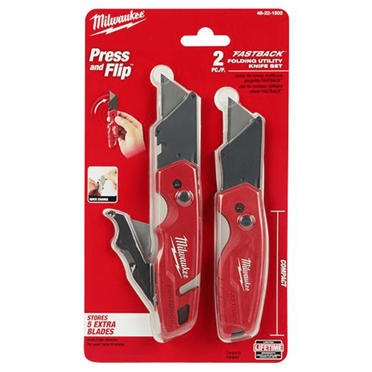 Milwaukee Tool FASTBACK w/ Storage & FASTBACK Compact Knife Set