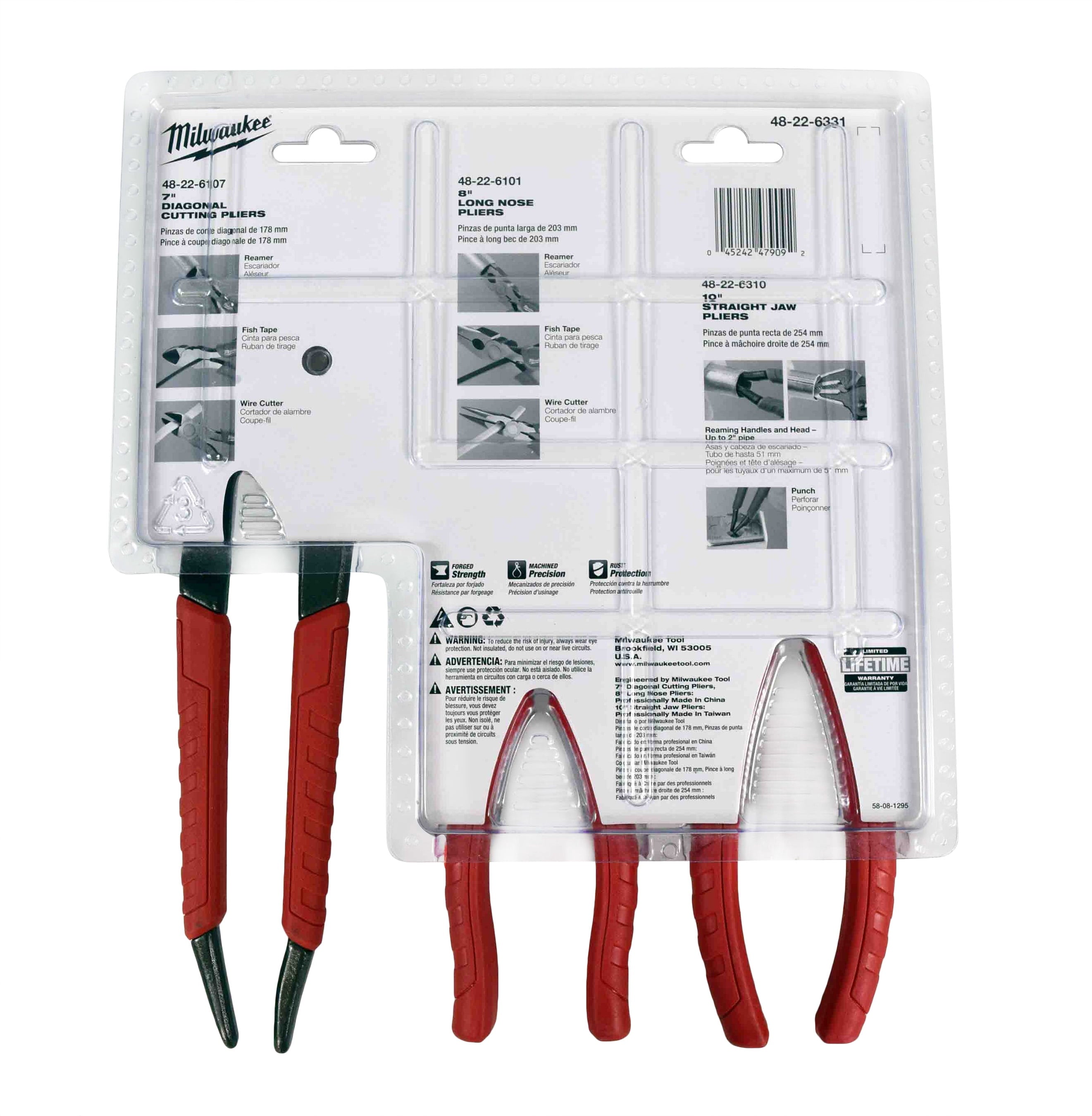 Milwaukee 48-22-6331 3-Piece Comfort Grip Pliers