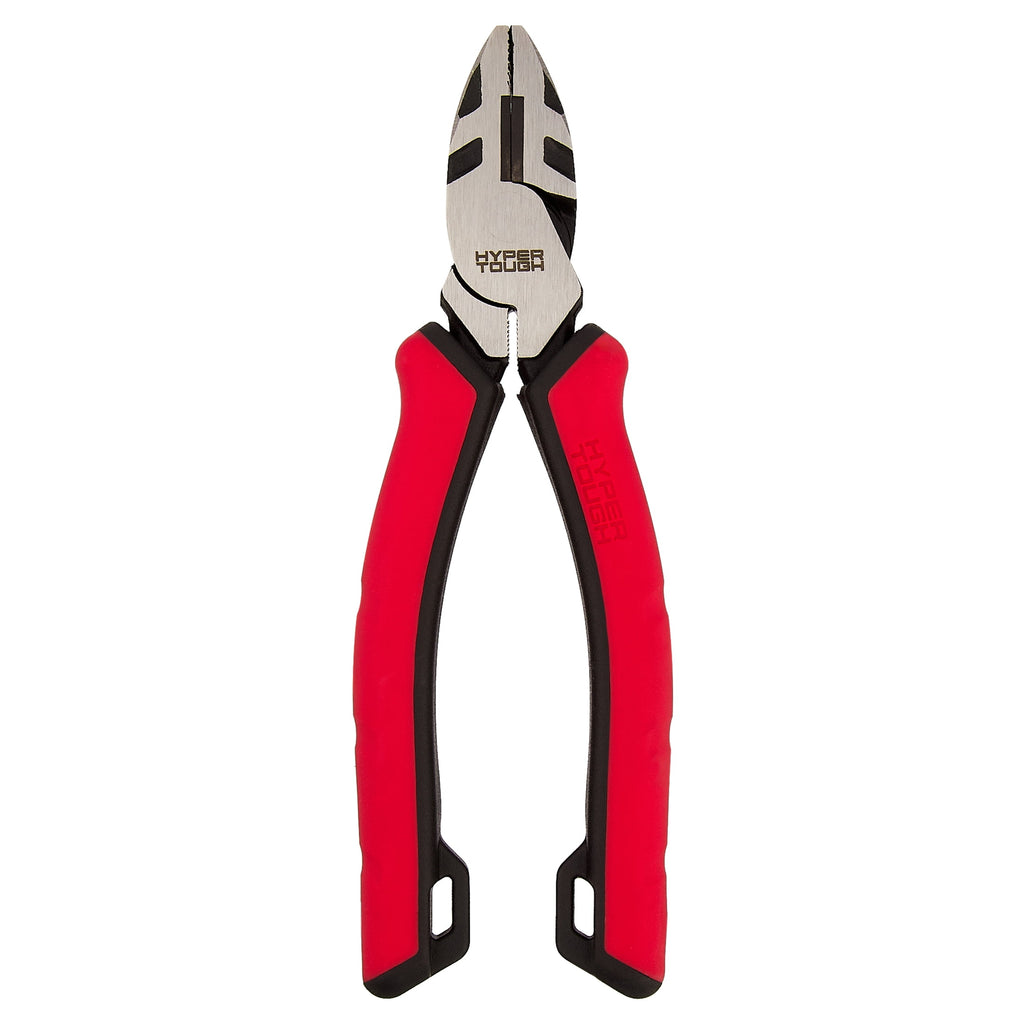 Hyper Tough 6-inch High Leverage Lineman Pliers with Dual Material Comfort Grips