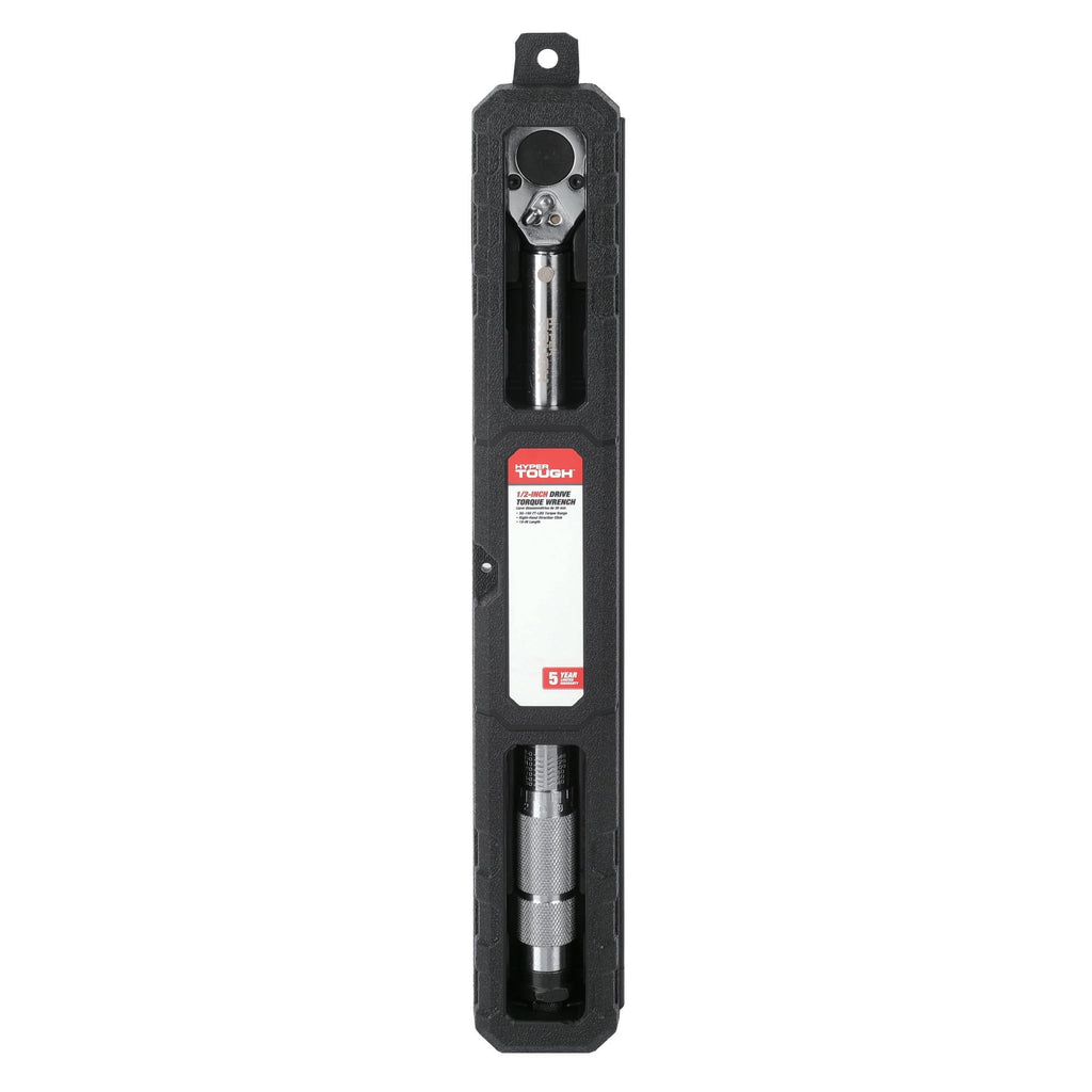 Hyper Tough Heavy Duty 1/2-inch Torque Wrench with Storage Case, 30-150 ft-lbs