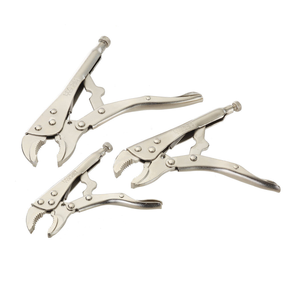 Hyper Tough 3 Piece Locking Plier Set with Quick Release Latch