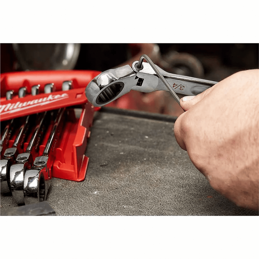 Milwaukee Tool 7pc Metric Flex Head Ratcheting Combination Wrench