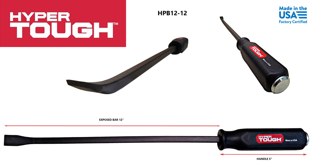 Hyper Tough 36-Inch Steel Pry Bar with Metal Striking Cap