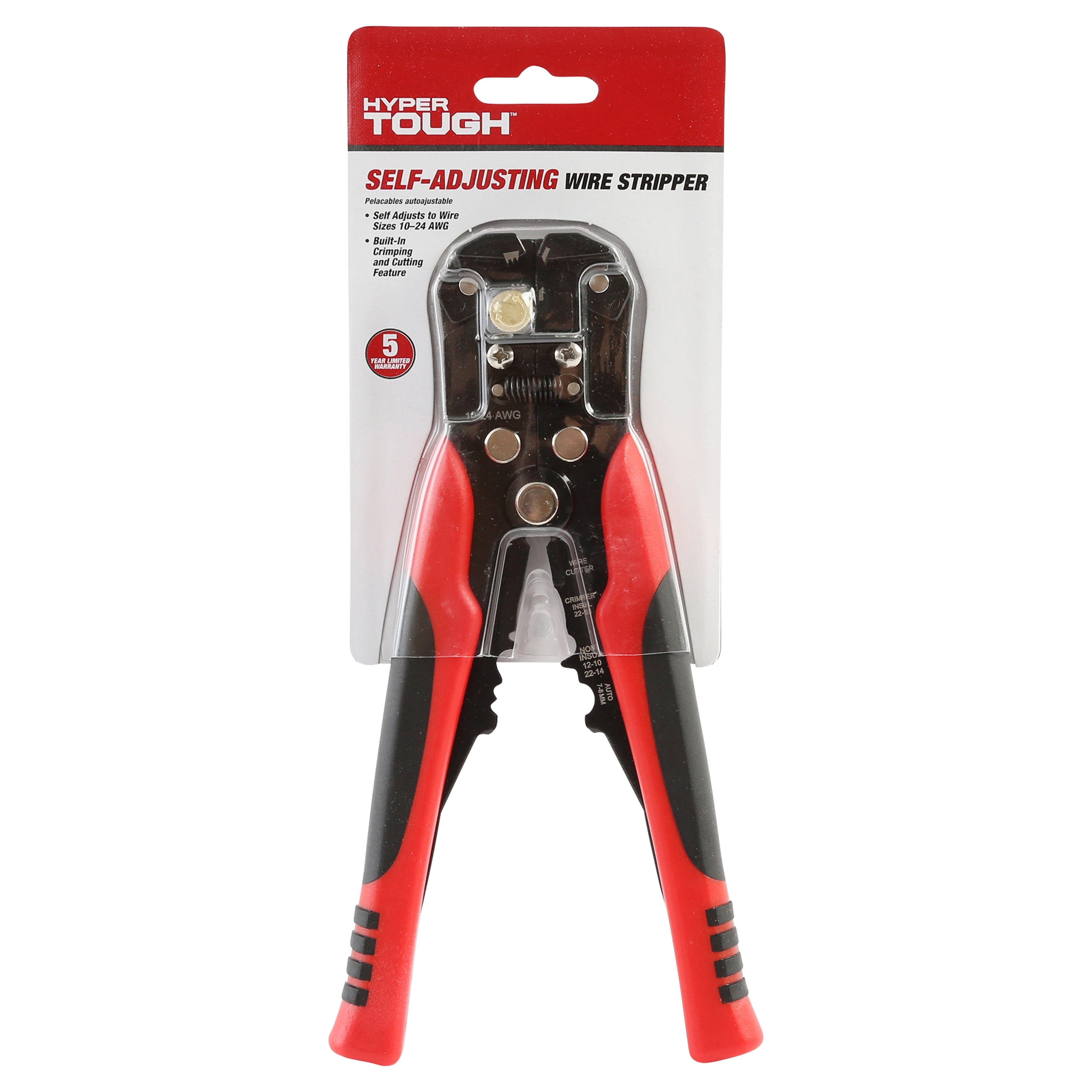 Hyper Tough 8 Self-Adjusting Wire Stripper and Crimper - NEW