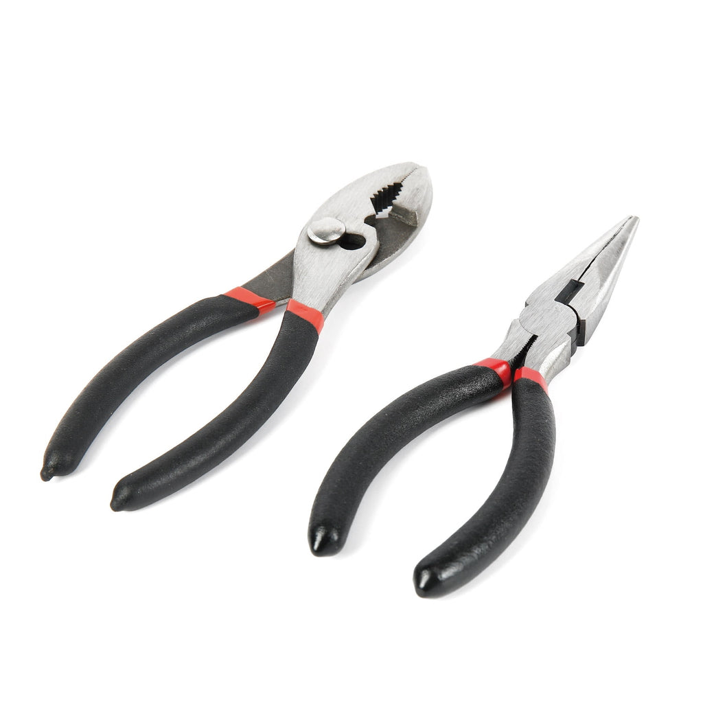 Hyper Tough 2-Piece 6-inch Pliers Set with Slip-Joint and Long Nose Pliers