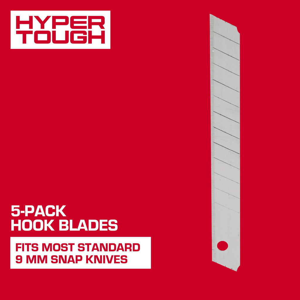Hyper Tough 9 mm Snap-Off Blades, 5 Pack