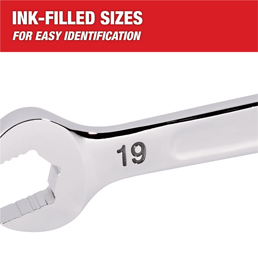 Milwaukee Tool 10MM Metric Ratcheting Combination Wrench, 12-Point, Steel, Chrome