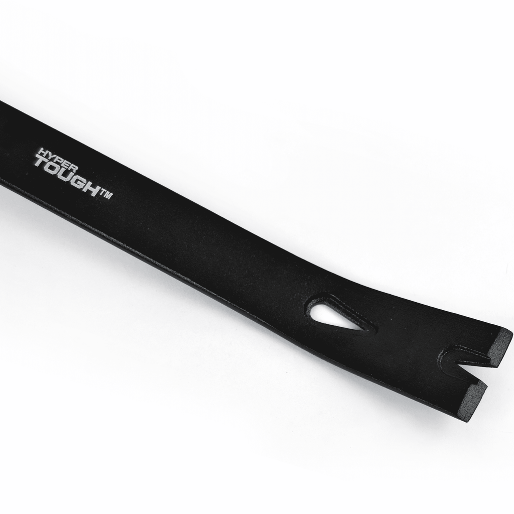 Hyper Tough 15-Inch Utility Pry Bar, Nail Puller & Crowbar, Drop Forged Heat-Treated Carbon Steel