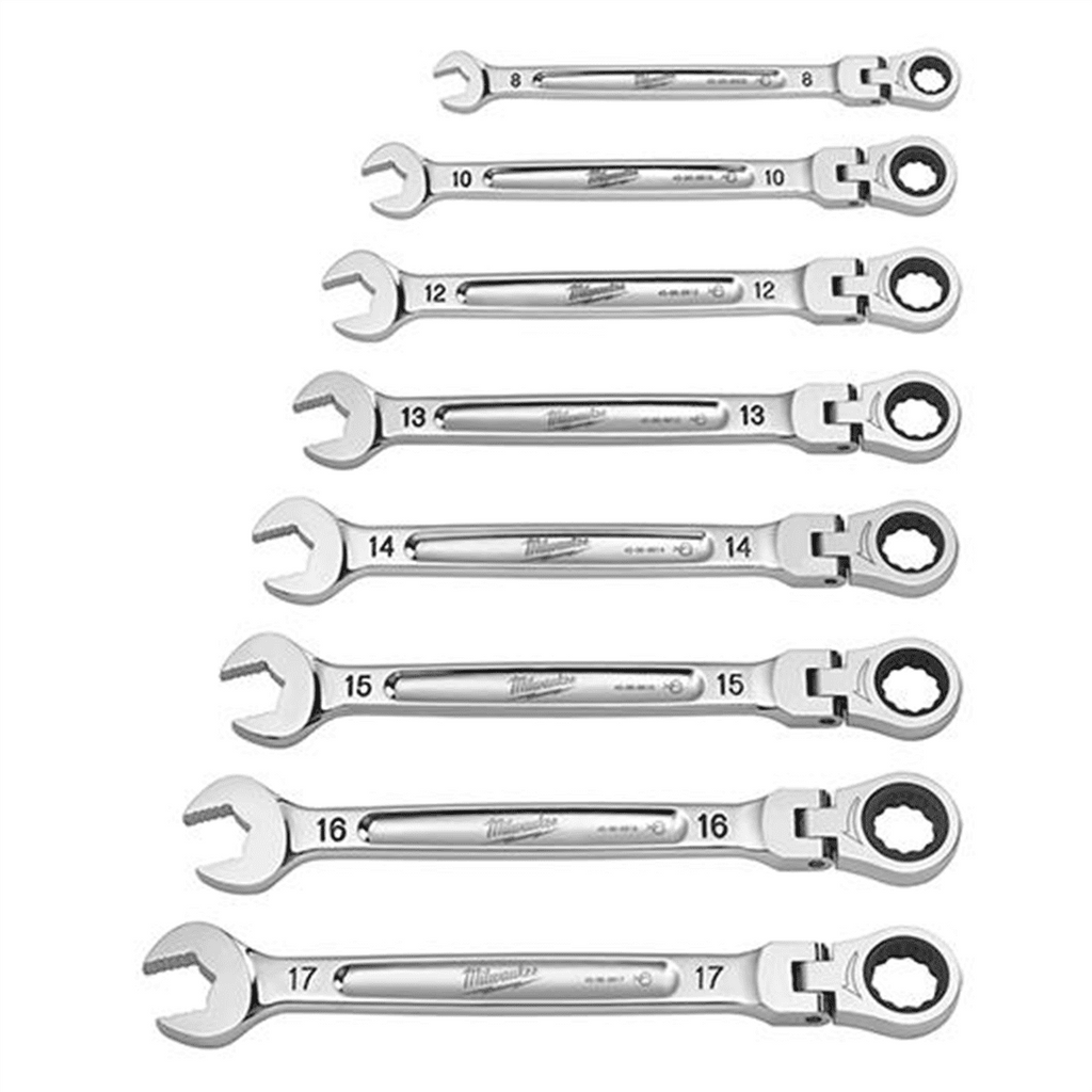 Milwaukee Tool 7pc Metric Flex Head Ratcheting Combination Wrench