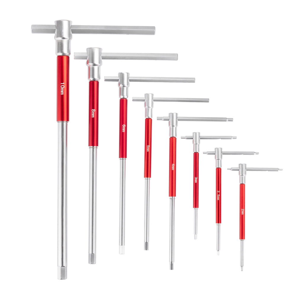 Hyper Tough Heavy-Duty T-Handle Hex Key Set, 8 Pieces