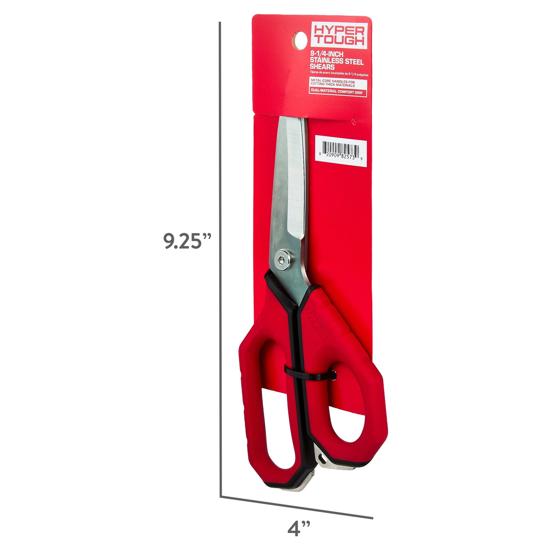 Hyper Tough 9-1/4-inch Stainless Steel Shears with Metal Core Handles