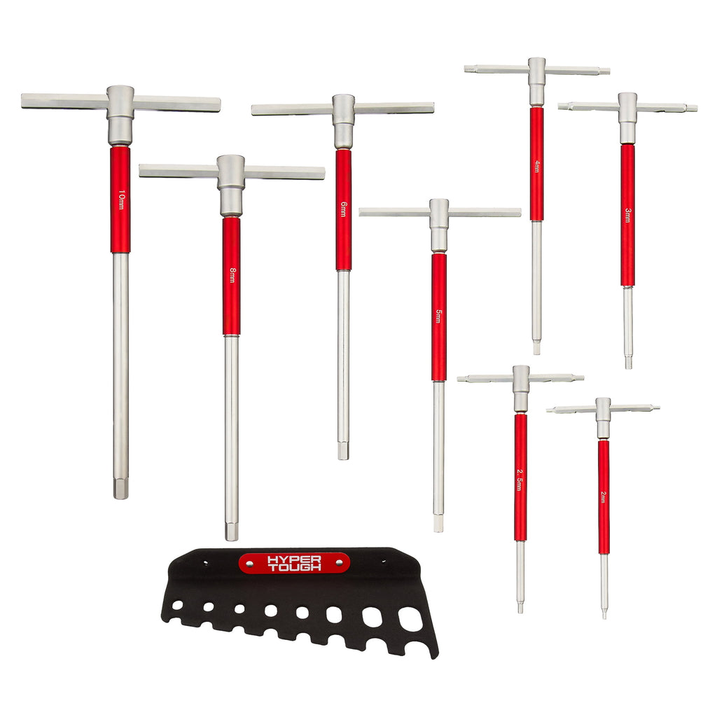 Hyper Tough Heavy-Duty T-Handle Hex Key Set, 8 Pieces