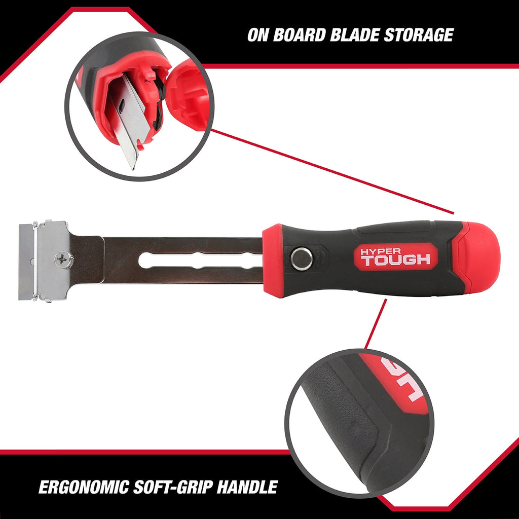 Hyper Tough Extendable Razor Blade Scraper with Replaceable Blades, 9 inch
