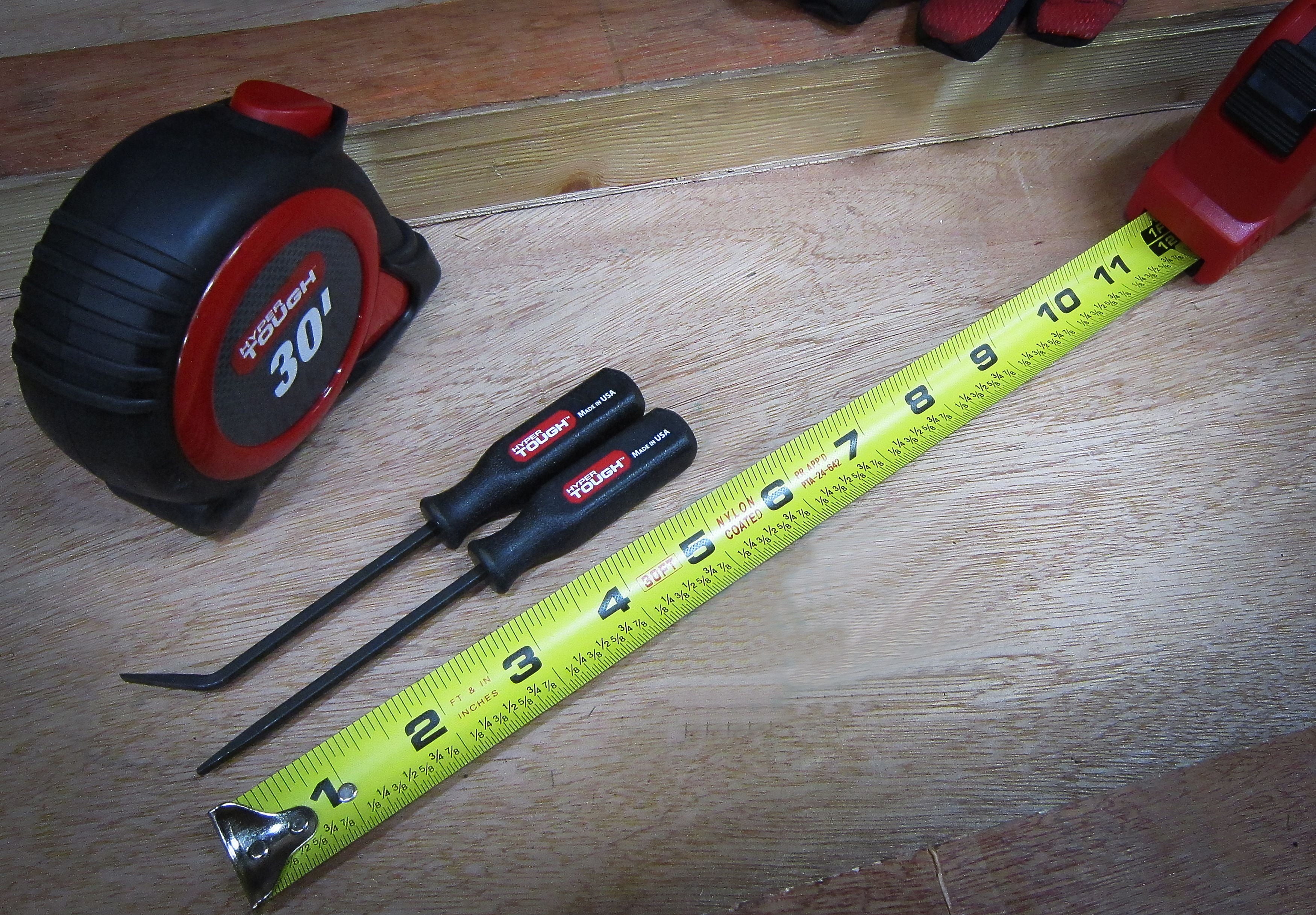 Hyper Tough Mini Handled Steel Pry Bar Set with Straight and Curved Blades