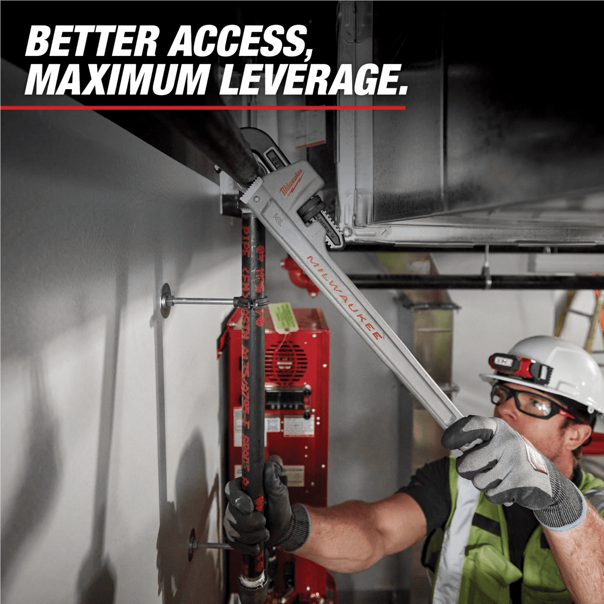 Milwaukee Tool 14L Aluminum Pipe Wrench with POWERLENGTH Handle
